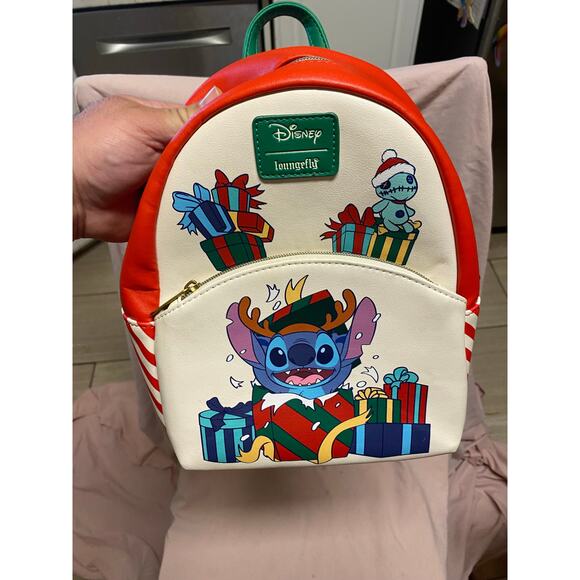 Loungefly Disney Lilo & Stitch Holiday Mini Backpack
